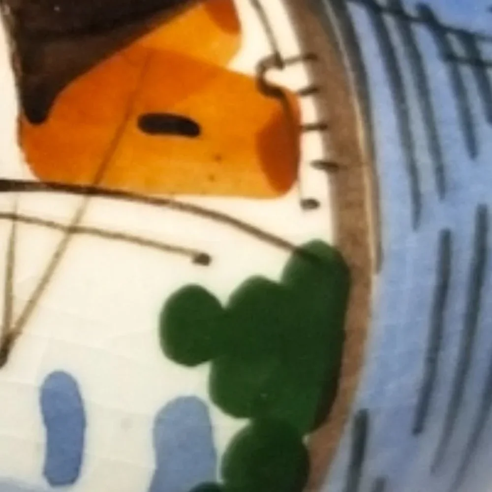 Rare Delft Colorful Clog #102 Hand Painted Holland Scene/Signed Ceramic Shoe - Picture 9 of 10